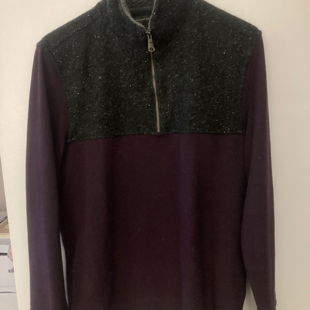 Banana Republic 1/4 zip cotton/wool